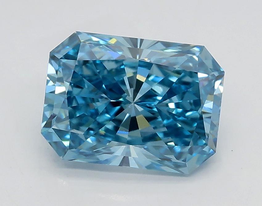 1.52 Ct. Fancy Vivid Blue Radiant Lab Grown Diamond