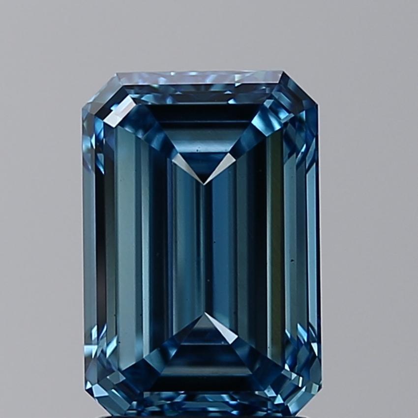 2.01 Ct. Fancy Vivid Blue Emerald Lab Grown Diamond