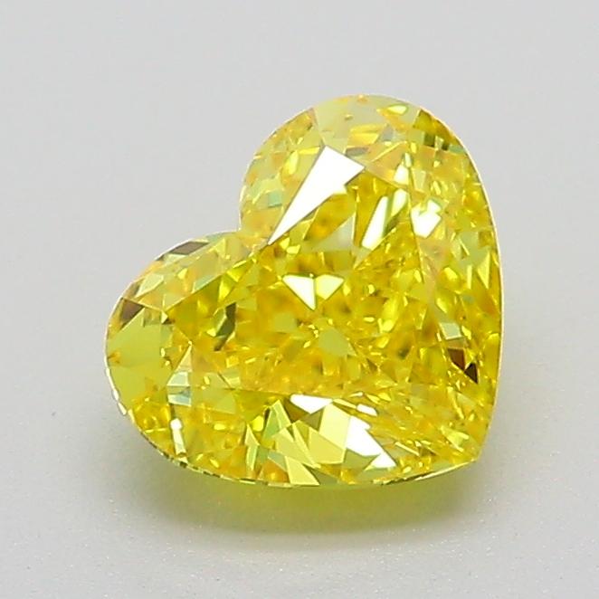 1.09 Ct. Fancy Vivid  Yellow Heart Lab Grown Diamond