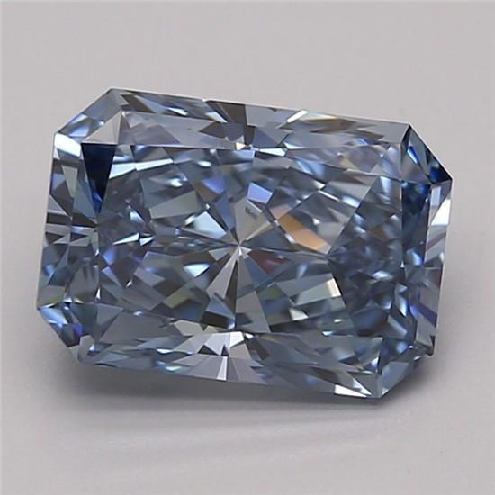 2.01 Ct. Fancy Vivid Blue Radiant Lab Grown Diamond