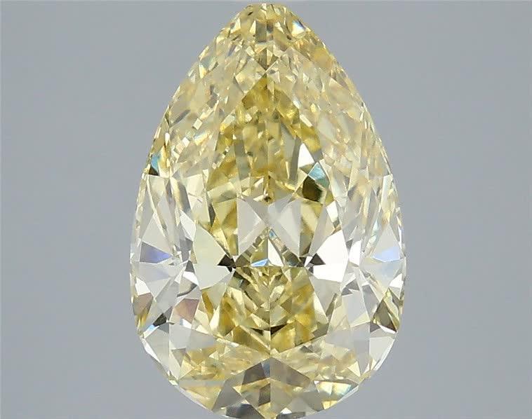 3.09 Ct. Fancy Intense Yellow Pear Lab Grown Diamond
