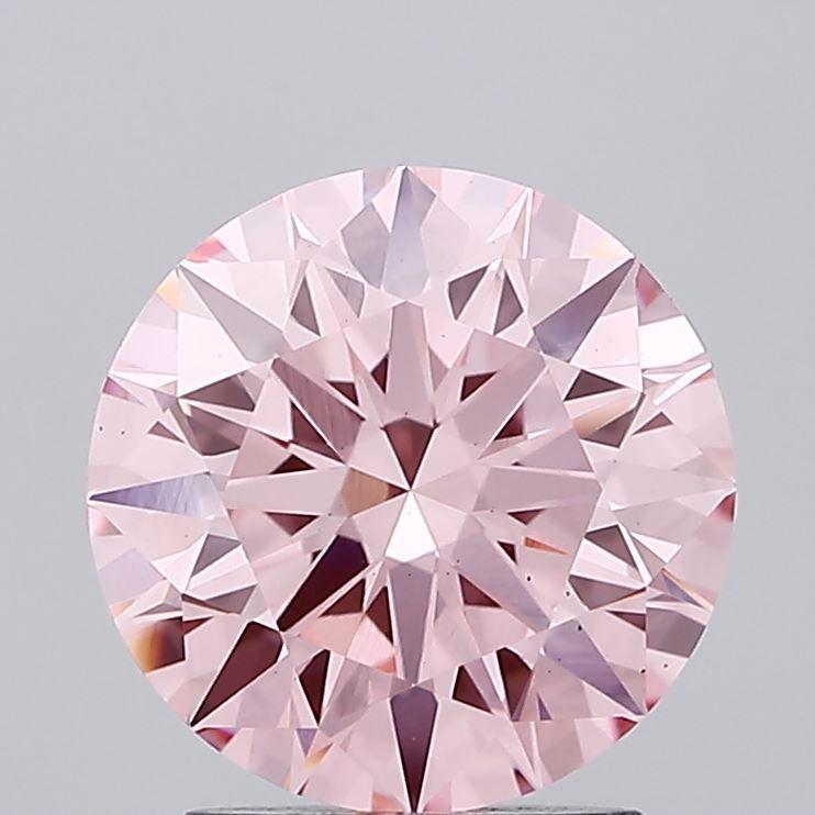 2.07 Ct. Fancy Intense Pink Round Lab Grown Diamond