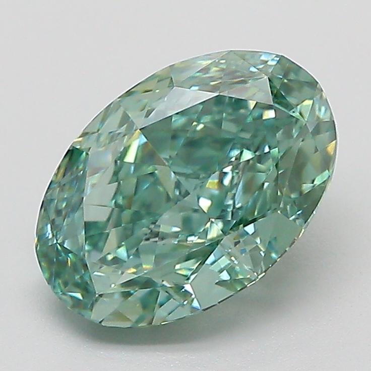 2.04 Ct. Fancy Green Oval Lab Grown Diamond