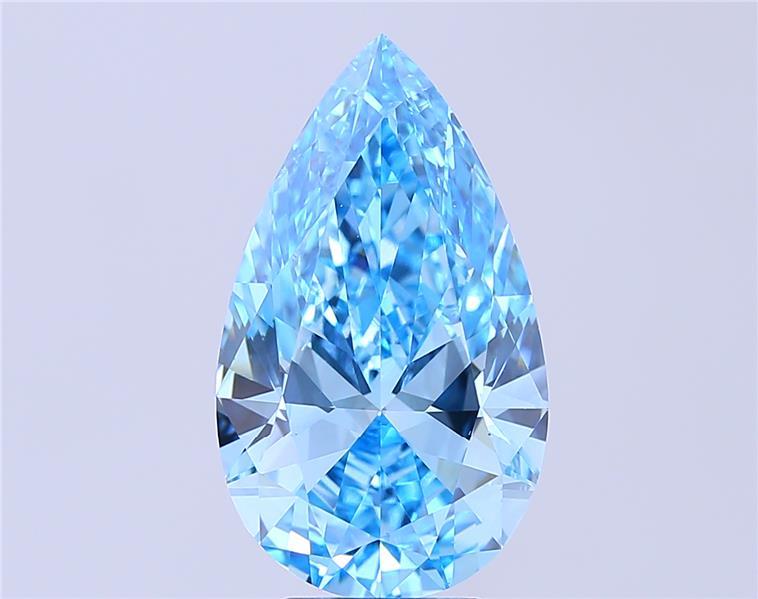 6.03 Ct. Fancy Vivid Blue Pear Lab Grown Diamond