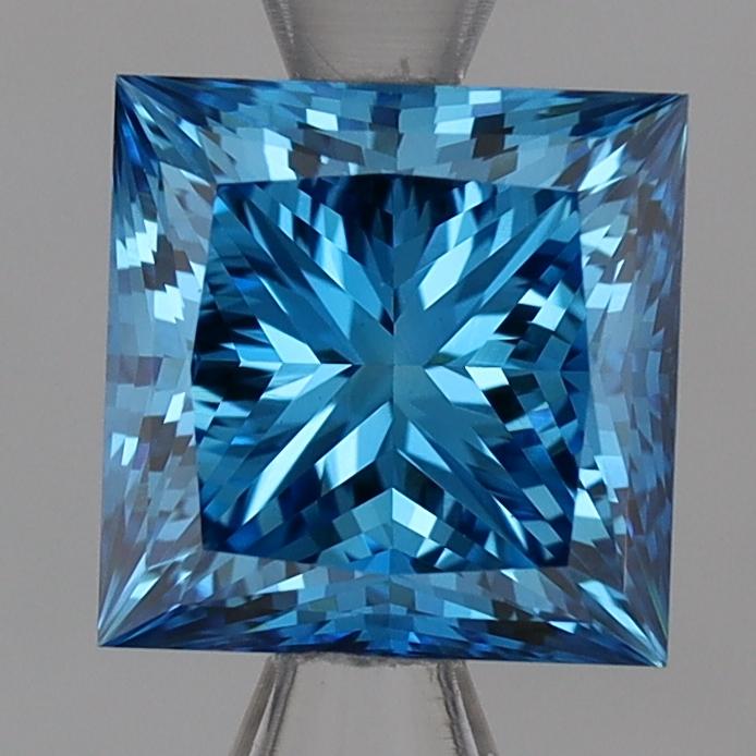 1.56 Ct. Fancy Vivid Blue Princess Lab Grown Diamond