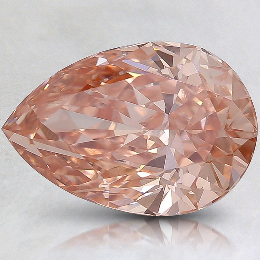 2.04 Ct. Fancy Intense Pinkish Orange Pear Lab Created Diamond