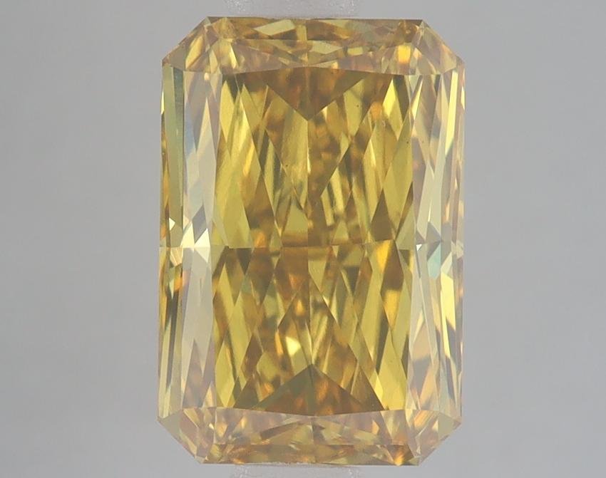 4.02 Ct. Fancy Vivid Brownish Yellow Radiant Lab Grown Diamond