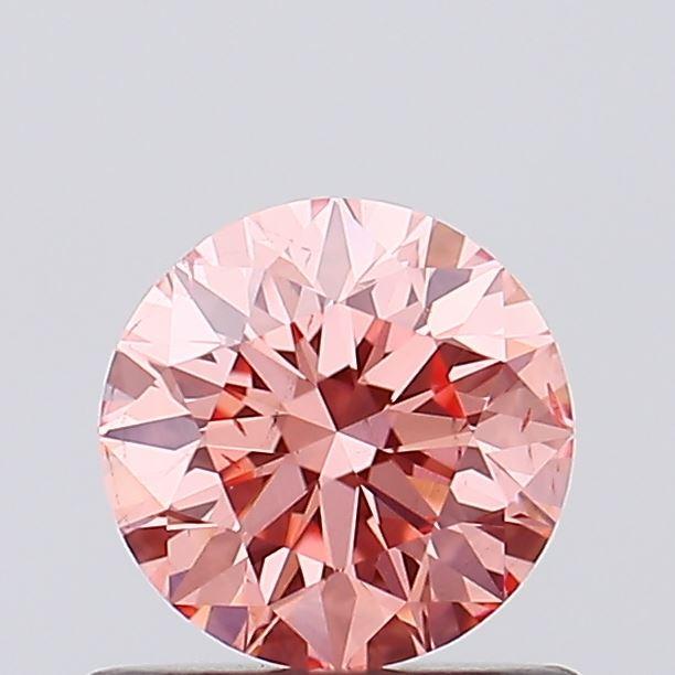 0.61 Ct. Fancy Vivid Pink Round Lab Grown Diamond