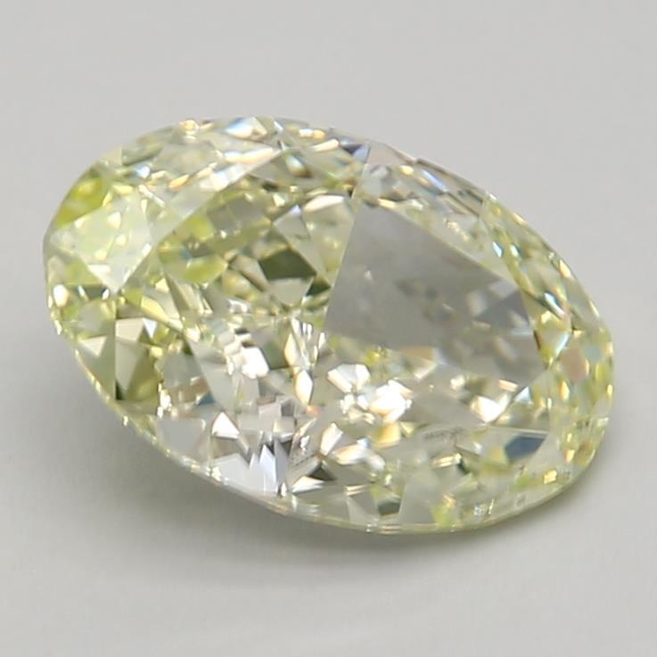 1.60 Ct. Fancy Light Yellow Green Oval Lab Grown Diamond