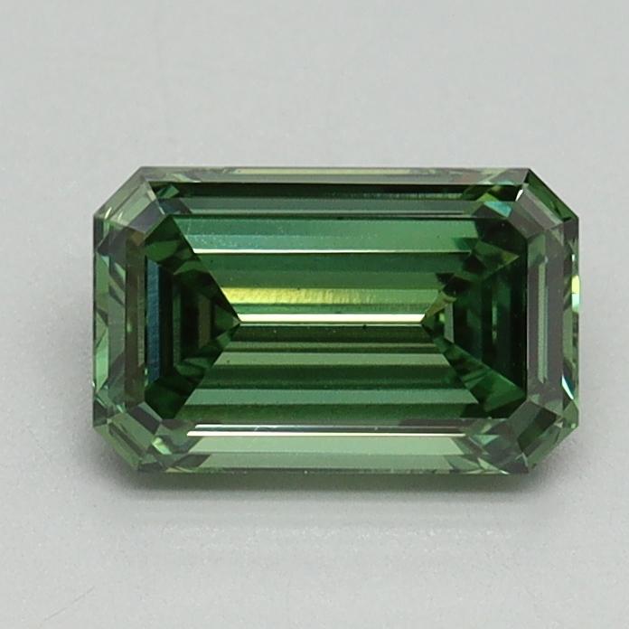 0.92 Ct. Fancy Vivid Green Emerald Lab Grown Diamond