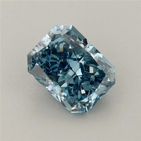 0.87 Ct. Fancy Vivid Blue Radiant Lab Grown Diamond
