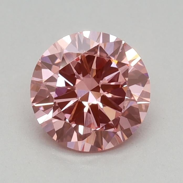 0.42 Ct. Fancy Vivid Pink Round Lab Grown Diamond