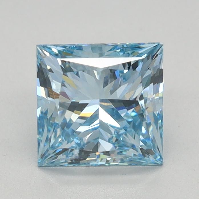 0.91 Ct. Fancy Intense Blue Princess Lab Grown Diamond
