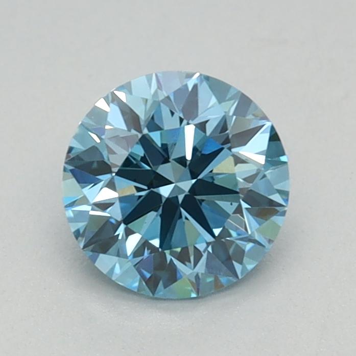 0.59 Ct. Fancy Vivid Blue Round Lab Grown Diamond