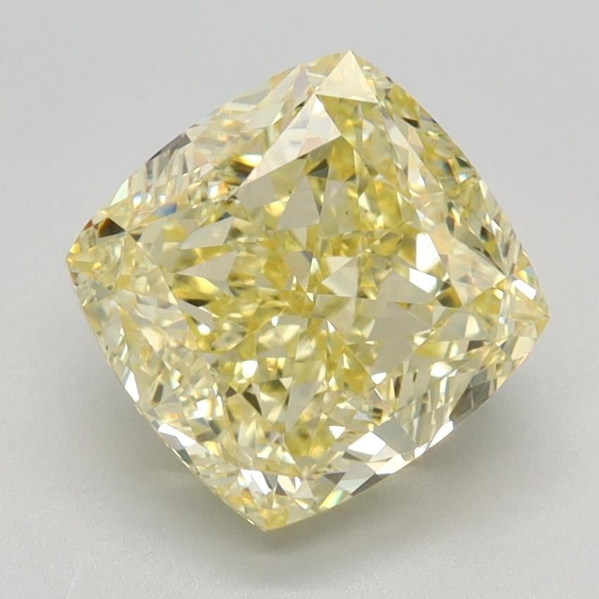 2.90 Ct. Fancy Intense Yellow Cushion Lab Grown Diamond
