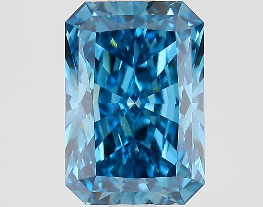2.10 Ct. Fancy Vivid Blue Radiant Lab Grown Diamond
