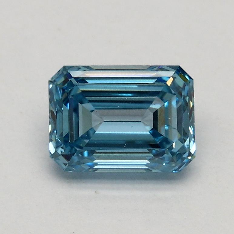 0.70 Ct. Fancy Vivid Blue Emerald Lab Grown Diamond