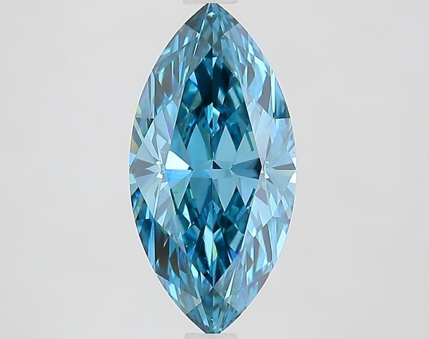 2.11 Ct. Fancy Vivid Blue Marquise Lab Grown Diamond