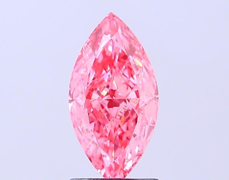 1.43 Ct. Fancy Vivid Pink Marquise Lab Grown Diamond