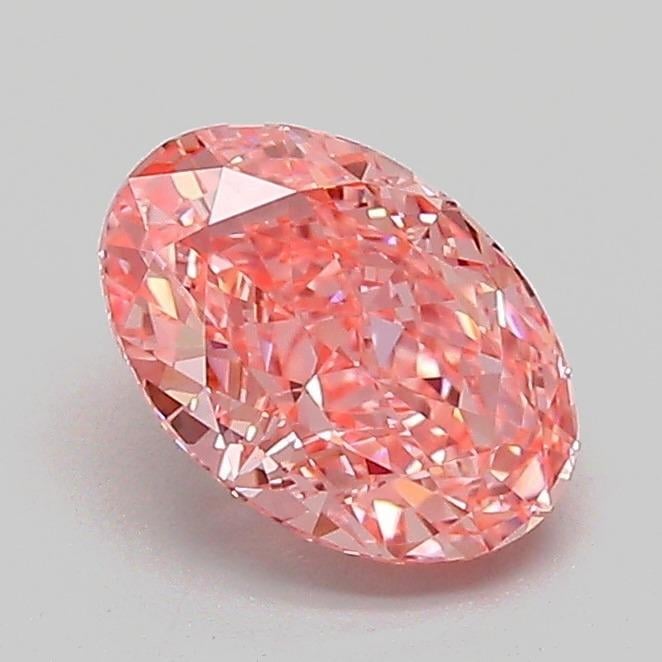 1.04 Ct. Fancy Vivid Pink Oval Lab Grown Diamond