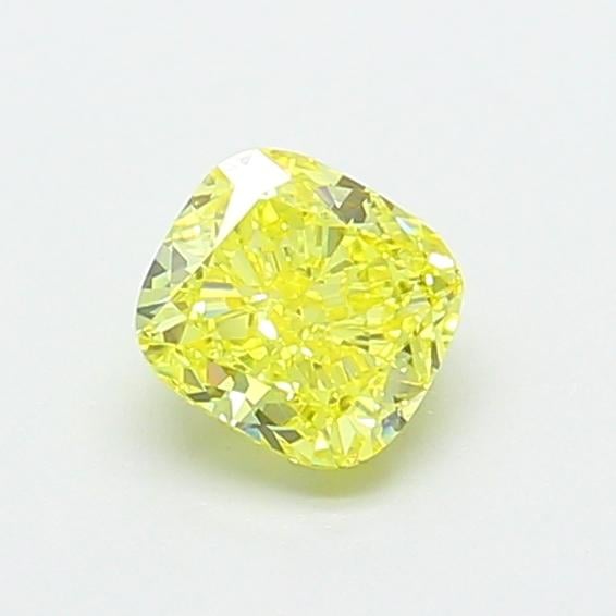0.71 Ct. Fancy Intense Yellow Cushion Lab Grown Diamond