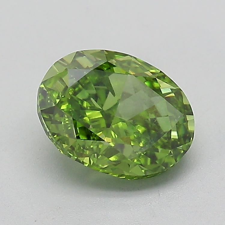 1.52 Ct. Fancy Vivid  Green Oval Lab Grown Diamond