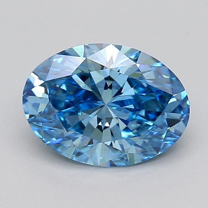 1.07 Ct. Fancy Vivid  Blue Oval Lab Grown Diamond