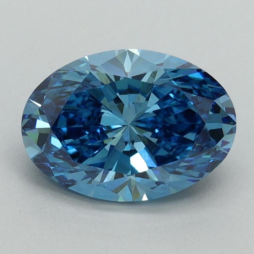 2.13 Ct. Fancy Vivid Blue Oval Lab Grown Diamond