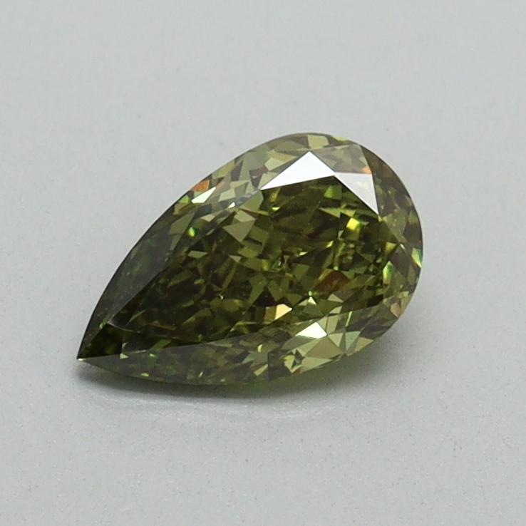 0.55 Ct. Fancy Vivid Green Pear Lab Grown Diamond