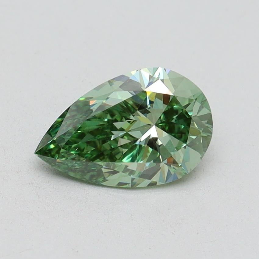 1.00 Ct. Fancy Vivid Pacific Green Pear Lab Grown Diamond