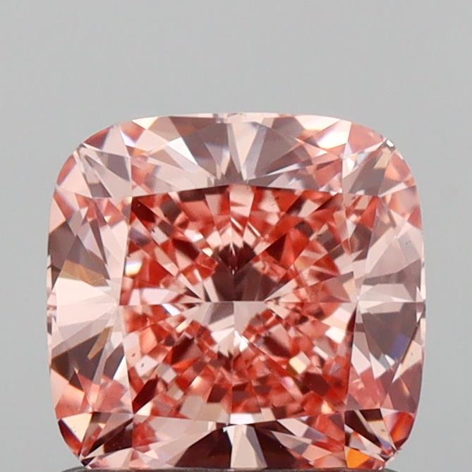 1.24 Ct. Fancy Vivid Brownish Pink Heart Lab Grown Diamond