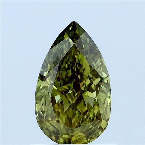 1.05 Ct. Fancy Vivid Green Pear Lab Grown Diamond