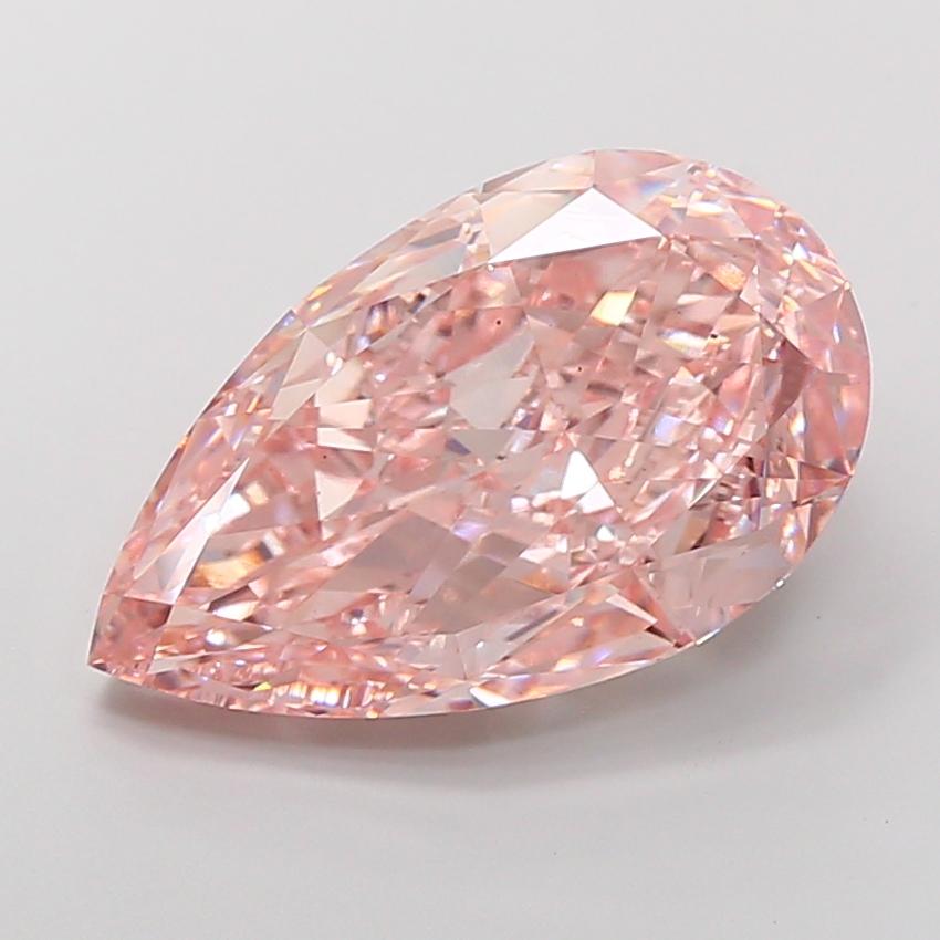 15.06 Ct. Fancy Intense  Pink Pear Lab Grown Diamond