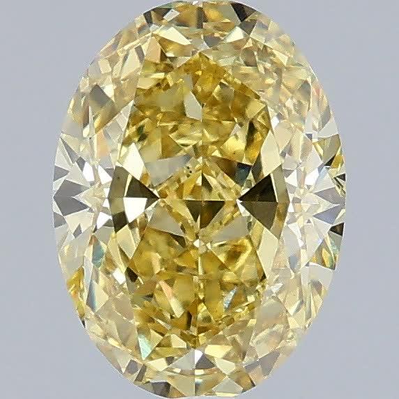 2.10 Ct. Fancy Intense Yellow Oval Lab Grown Diamond