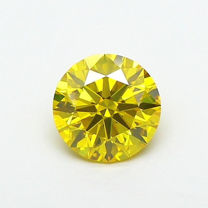 1.02 Ct. Fancy Intense  Yellow Round Lab Grown Diamond