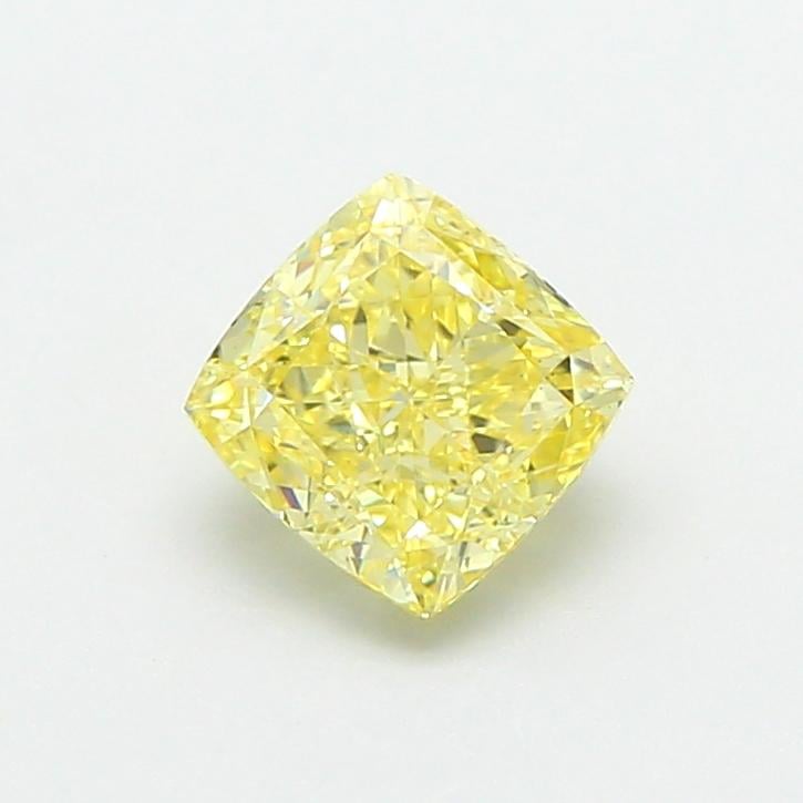 1.08 Ct. Fancy Yellow Cushion Lab Grown Diamond