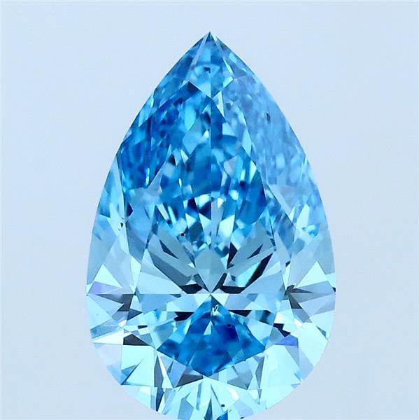2.08 Ct. Fancy Vivid Blue Pear Lab Grown Diamond