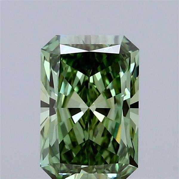 1.10 Ct. Fancy Vivid Green Radiant Lab Grown Diamond
