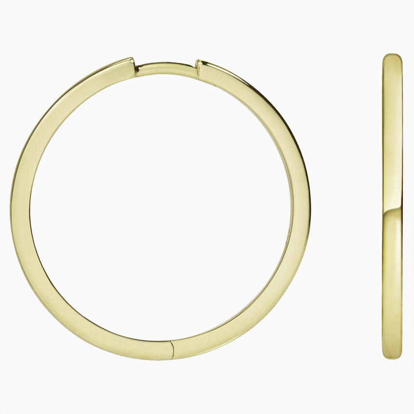 1.6mm Small Perfect Flat Hoop Earrings