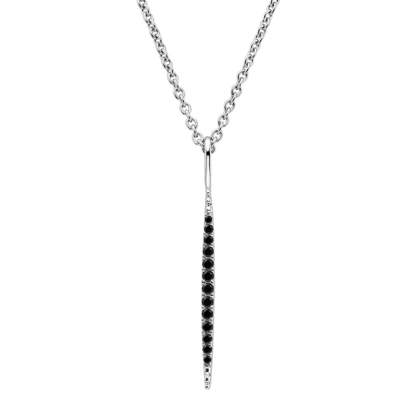 Black Diamond Row Necklace 