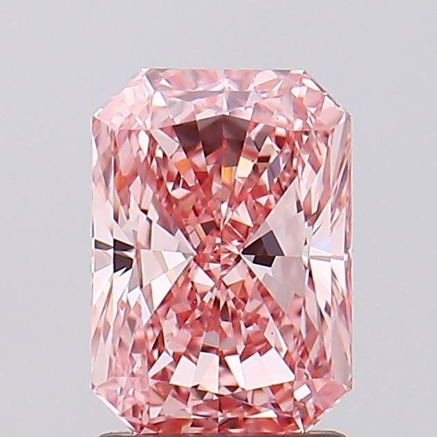 1.54 Ct. Fancy Vivid Pink Radiant Lab Grown Diamond