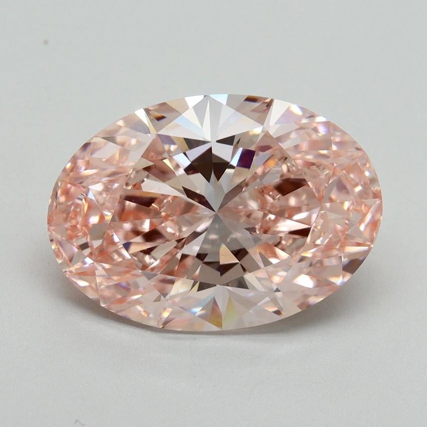 6.11 Ct. Fancy Vivid Pink Oval Lab Grown Diamond