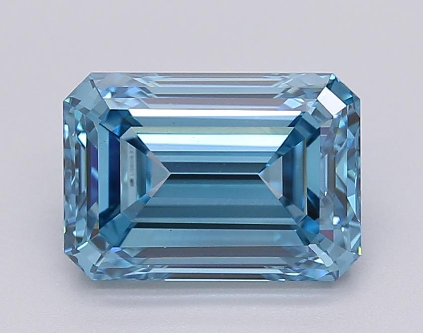 2.01 Ct. Fancy Vivid Blue Emerald Lab Grown Diamond
