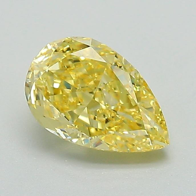 1.00 Ct. Fancy Vivid Yellow Pear Lab Grown Diamond