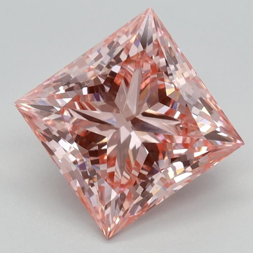 2.51 Ct. Fancy Vivid Pink Princess Lab Grown Diamond