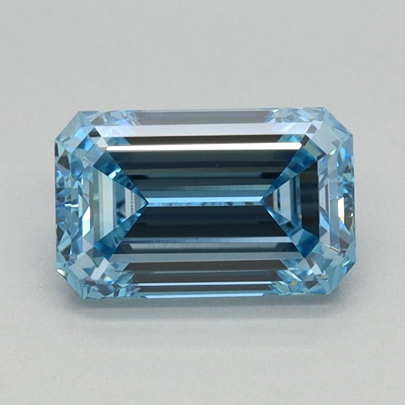 0.91 Ct. Fancy Intense Blue Emerald Lab Grown Diamond