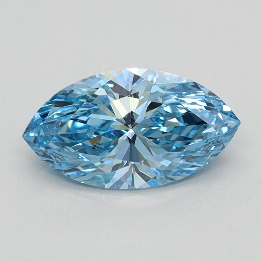 0.80 Ct. Fancy Vivid Blue Marquise Lab Grown Diamond