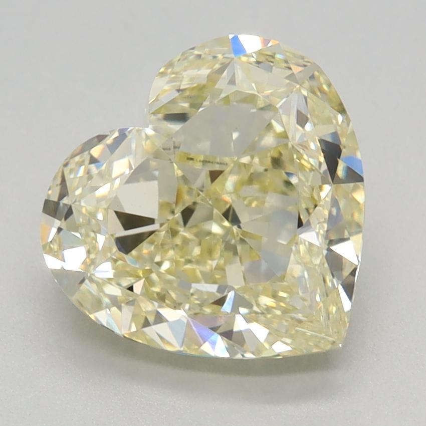 2.60 Ct. Fancy Light Yellow Heart Lab Grown Diamond