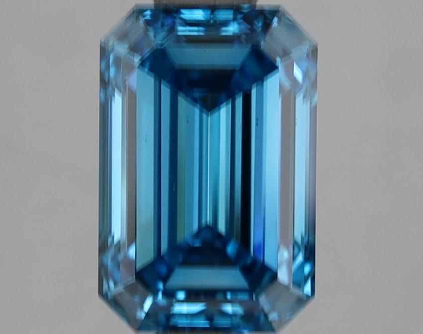 2.55 Ct. Fancy Vivid Blue Emerald Lab Grown Diamond