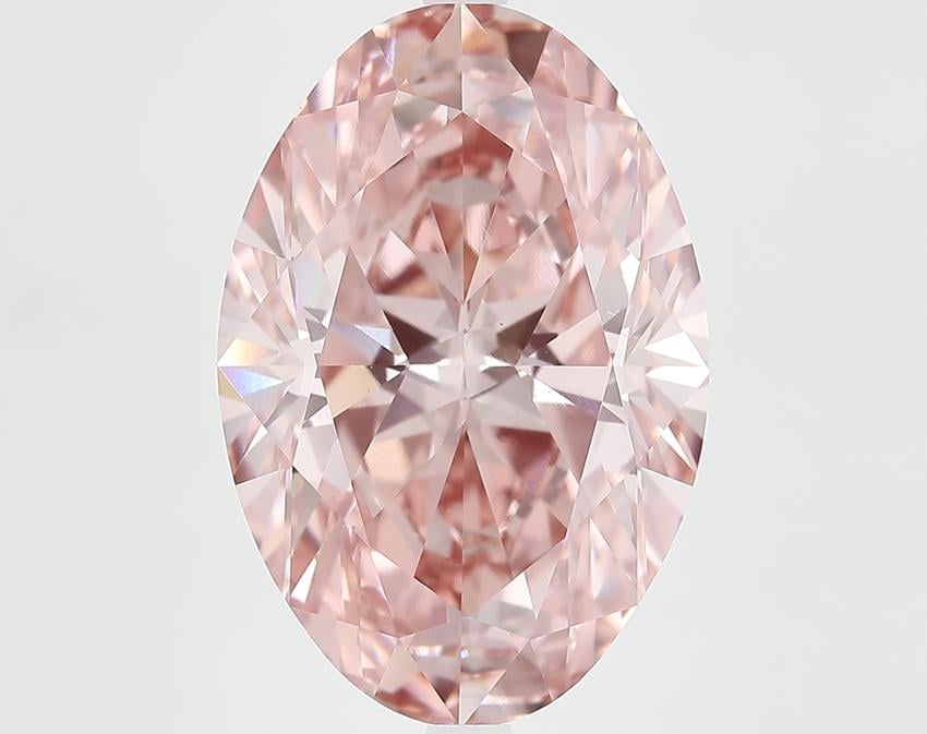 11.04 Ct. Fancy Vivid Pink Oval Lab Grown Diamond